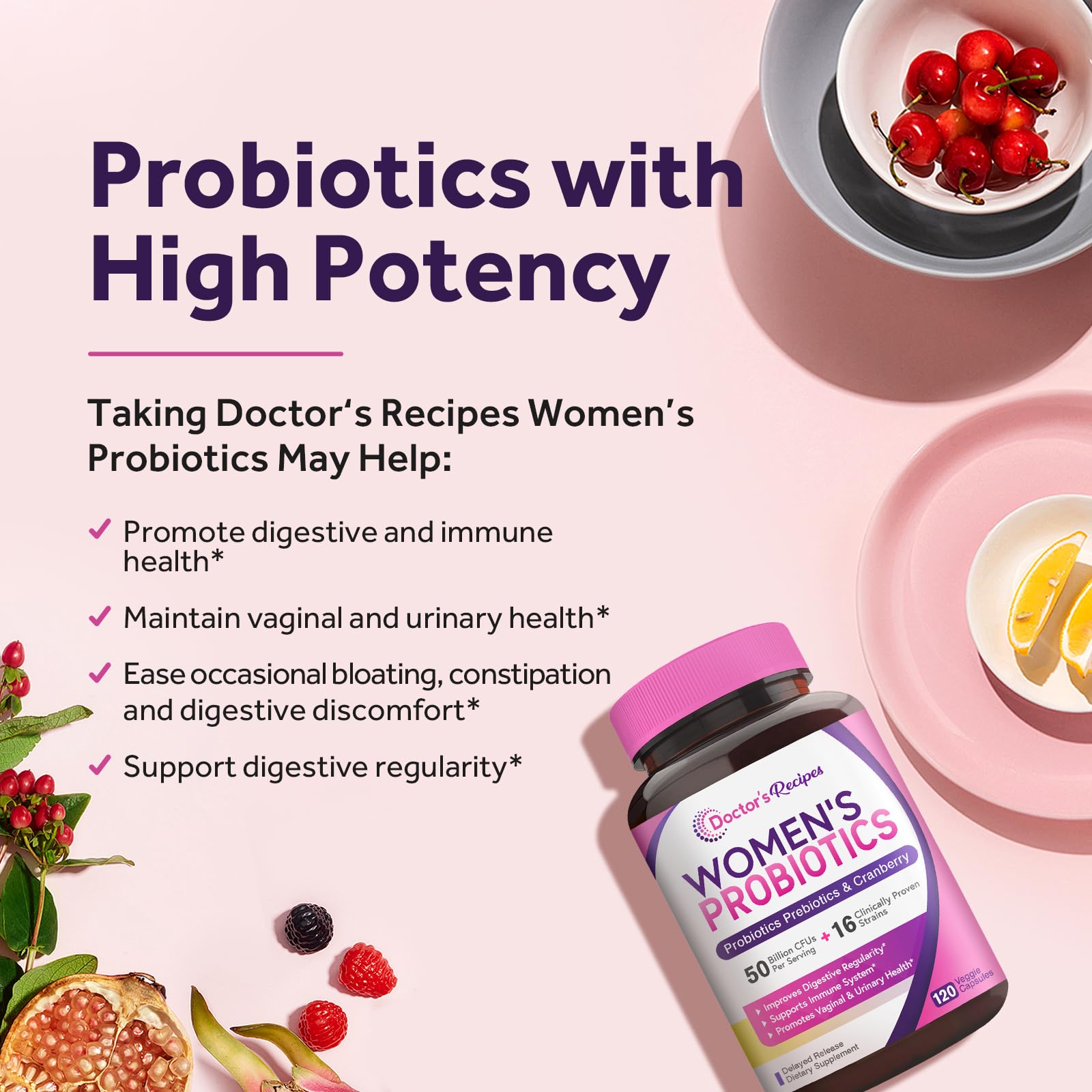 Foto 4 pulgar | Probiotic Doctor's Recipes Women 120 Cápsulas 50 Mil Millones De Cfu - Venta Internacional.