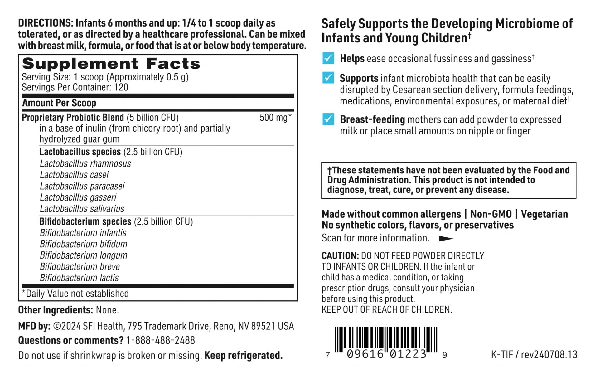 Foto 5 pulgar | Probiotic Klaire Labs Sfi Health Ther-biotic Bebé Y Niño Pequeño De 120 Años - Venta Internacional.