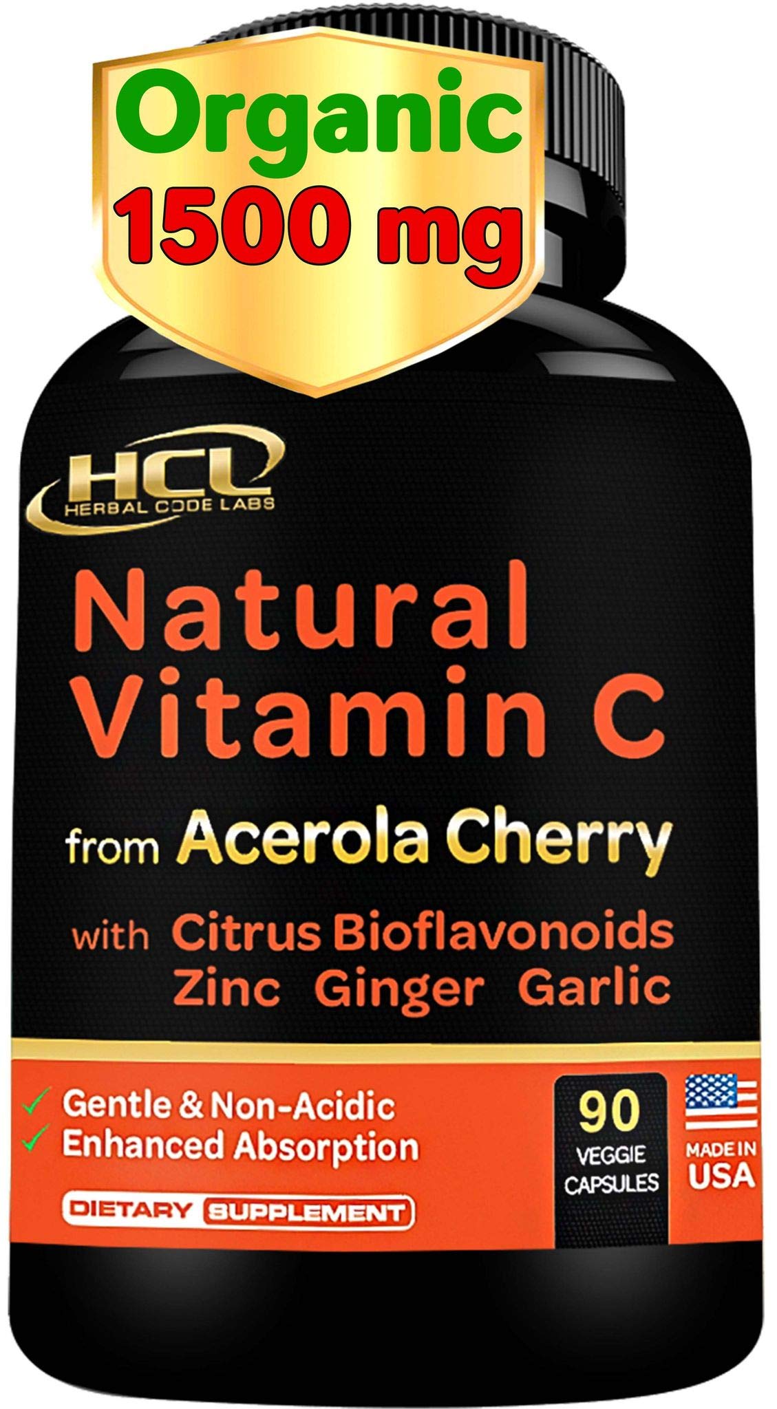 Foto 2 pulgar | Suplemento de Vitamina C Natural Hcl Herbal Code Labs 90 Cápsulas - Venta Internacional