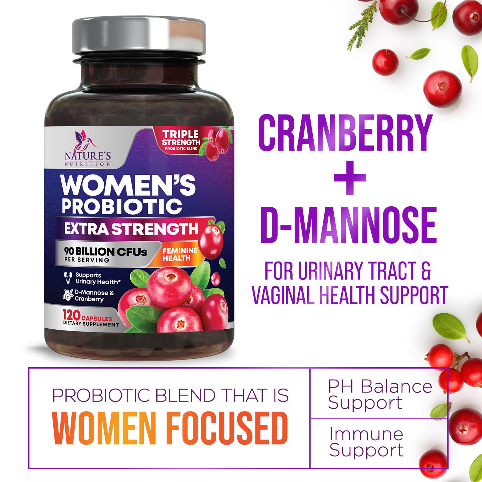 Foto 5 | Suplemento Probiótico Nature's Nutrition Women 120 Cápsulas - Venta Internacional.