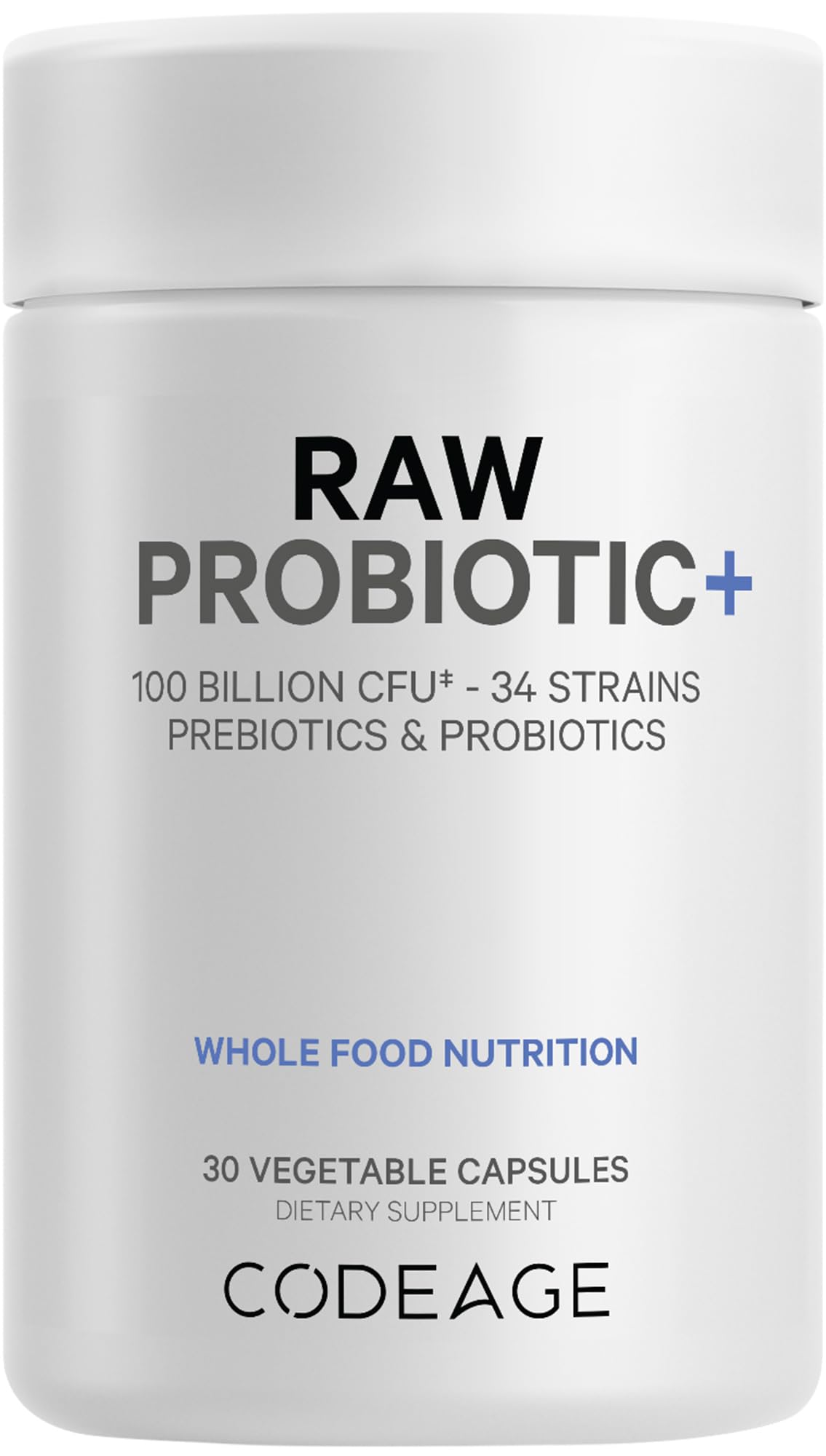 Foto 1 | Suplemento Codeage Raw Probiotic+ 34 Cepas, 100 B De Cfu, 30 Cápsulas - Venta Internacional.