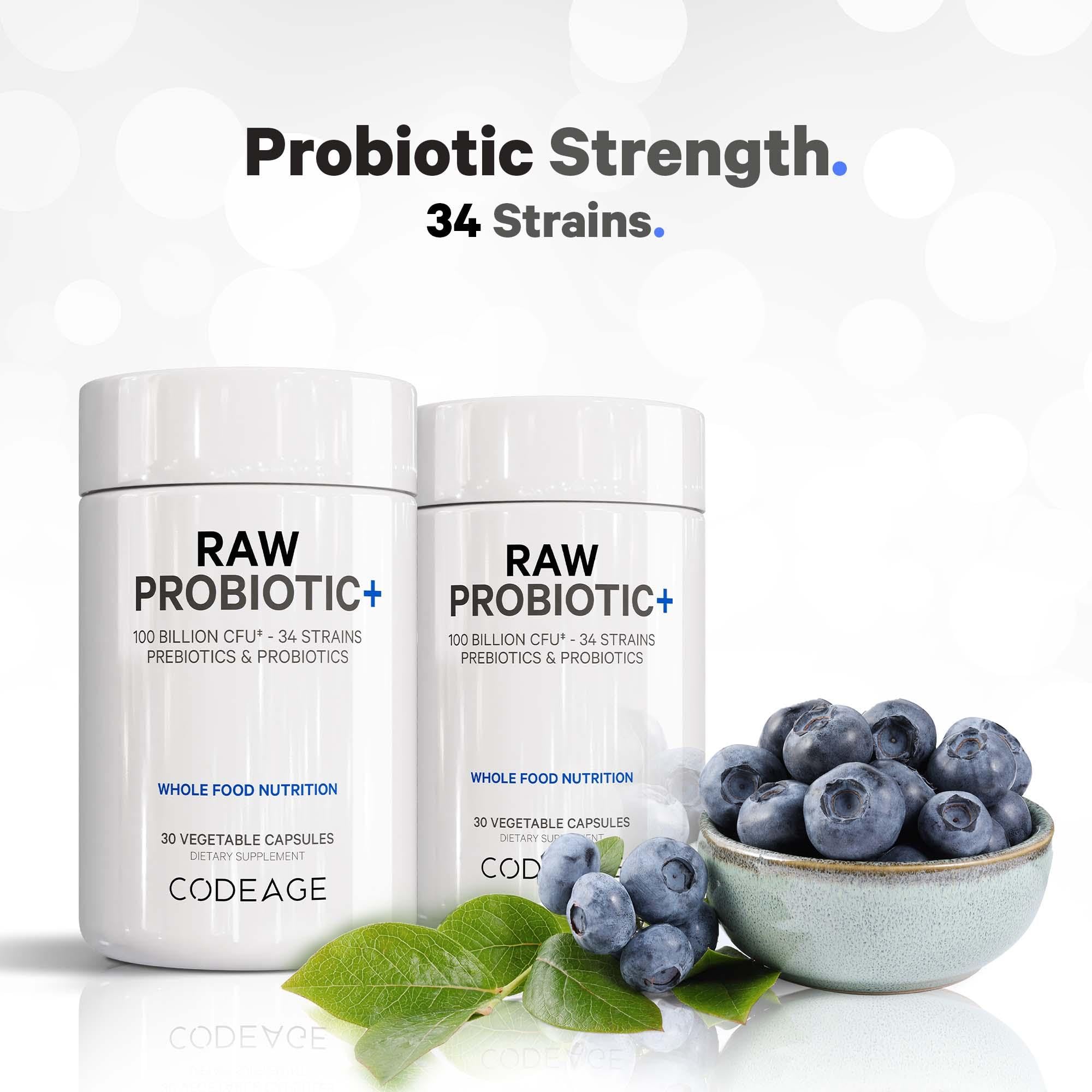 Foto 3 | Suplemento Codeage Raw Probiotic+ 34 Cepas, 100 B De Cfu, 30 Cápsulas - Venta Internacional.