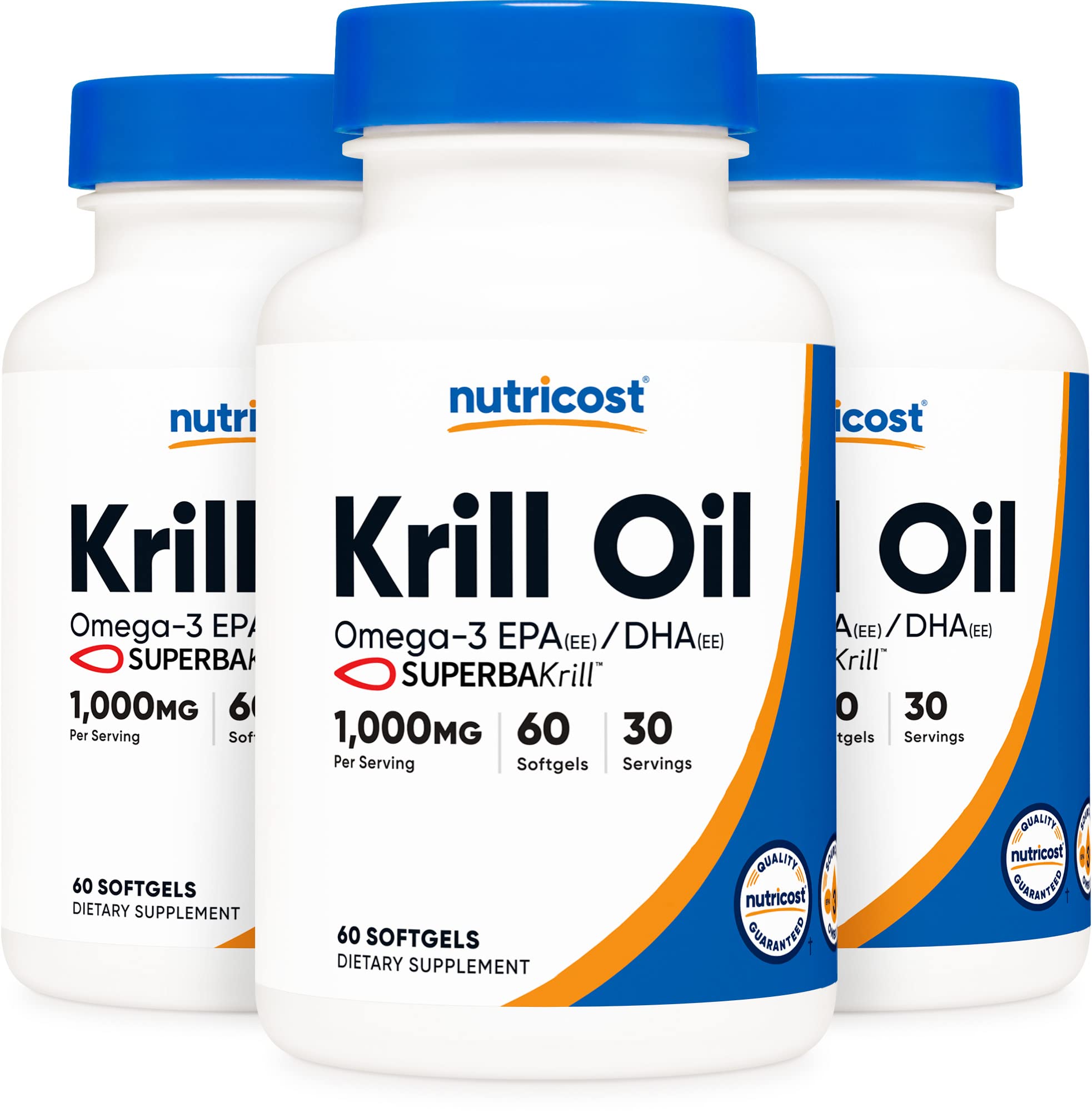 Foto 2 pulgar | Suplemento Nutricost Aceite De Krill 1000 Mg 60 Cápsulas Blandas (x3) - Venta Internacional.