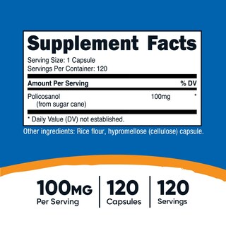 Foto 2 | Suplemento Nutricost Policosanol 100 Mg 120 Cápsulas - Venta Internacional.