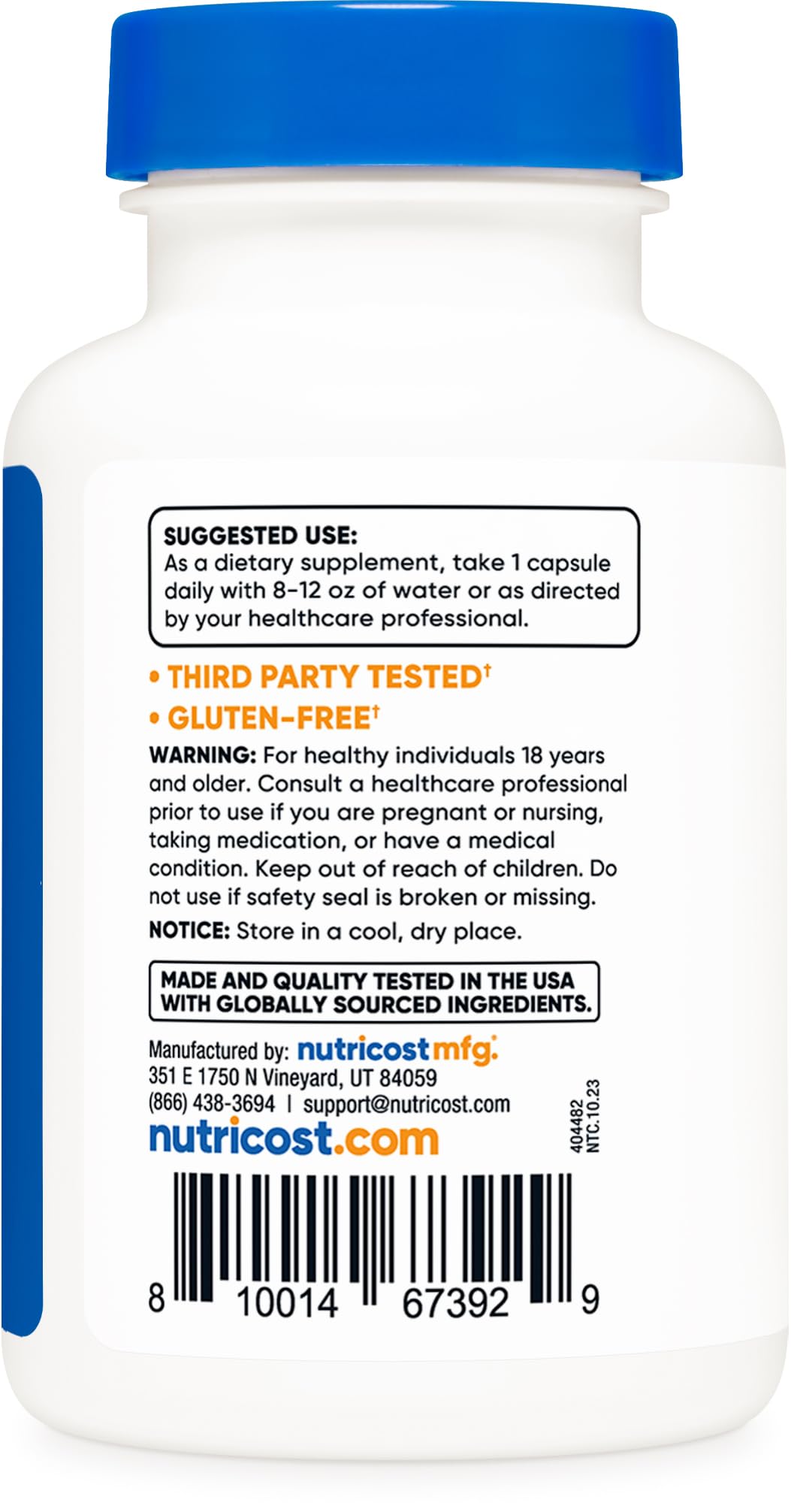 Foto 5 pulgar | Suplemento Nutricost Policosanol 100 Mg 120 Cápsulas - Venta Internacional.