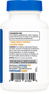 Foto 4 | Suplemento Nutricost Policosanol 100 Mg 120 Cápsulas - Venta Internacional.