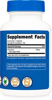 Foto 5 | Suplemento Nutricost Policosanol 100 Mg 120 Cápsulas - Venta Internacional.