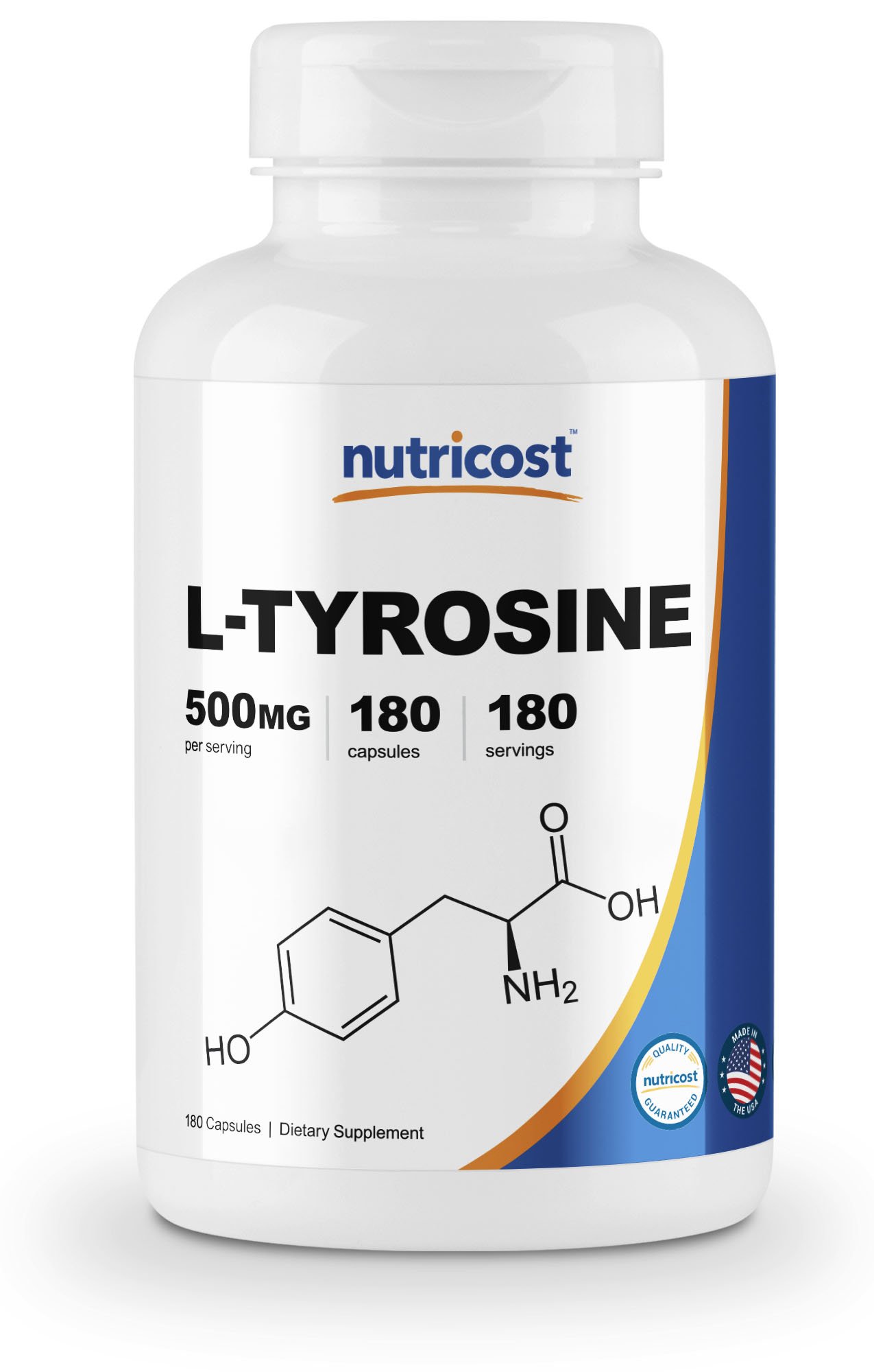 Foto 1 | Suplemento Nutricost L-tirosina 500 Mg 180 Cápsulas - Venta Internacional.