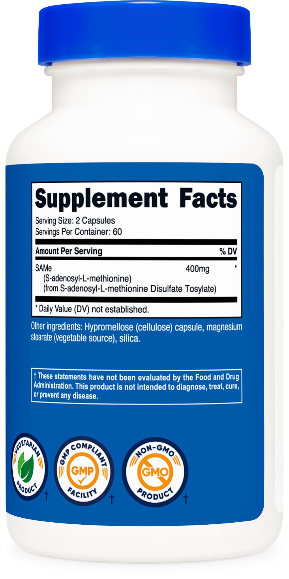 Foto 6 pulgar | Suplemento Nutricost Sam-e (s-adenosil-l-metionina) 400 Mg - Venta Internacional.