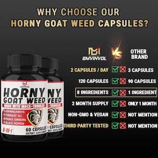 Foto 3 | Suplemento Bmvinvol Horny Goat Weed Con Panax Ginseng 120 Cápsulas - Venta Internacional.