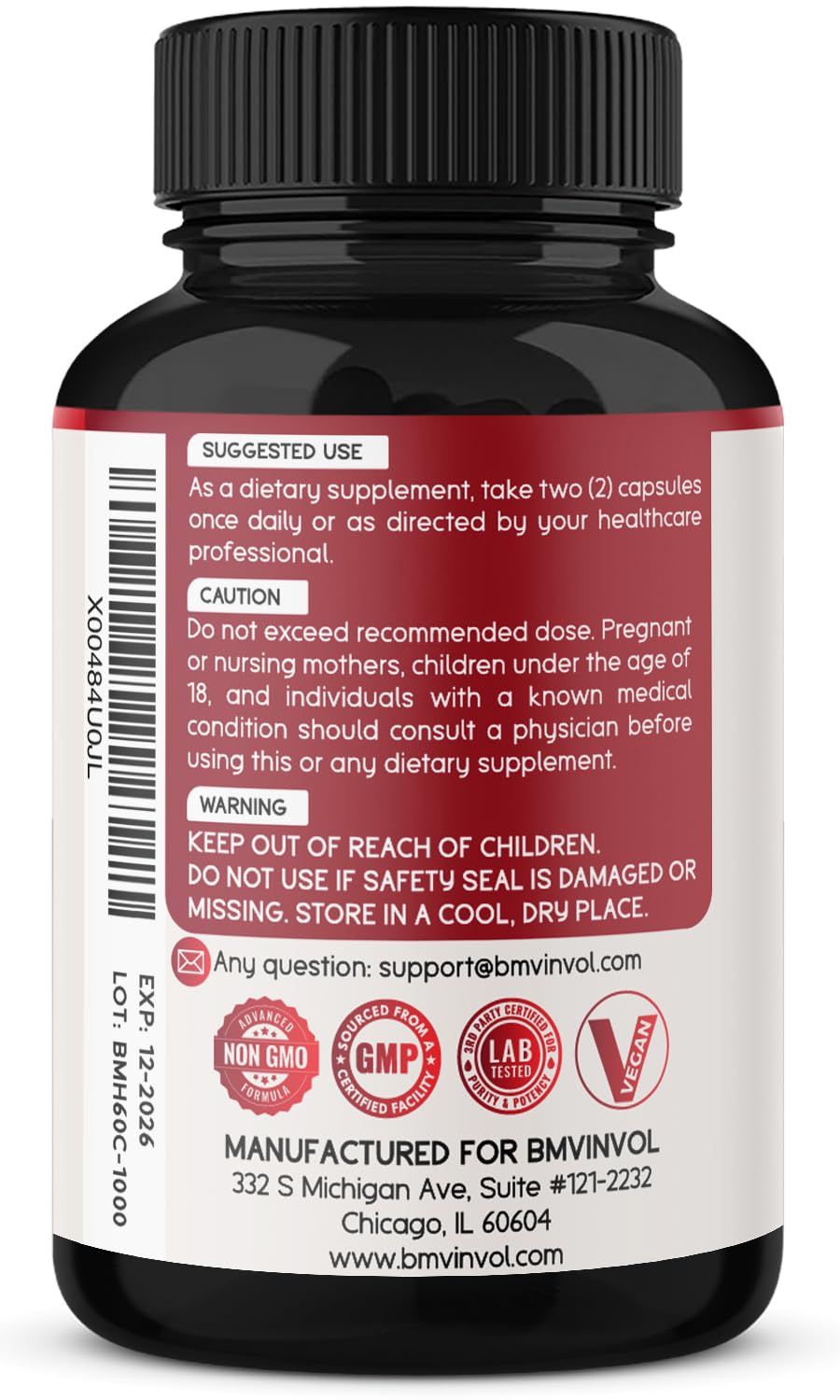 Foto 7 | Suplemento Bmvinvol Horny Goat Weed Con Panax Ginseng 120 Cápsulas - Venta Internacional.