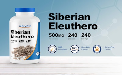 Foto 3 | Suplemento Nutricost Siberian Eleuthero 500 Mg 240 Cápsulas - Venta Internacional.