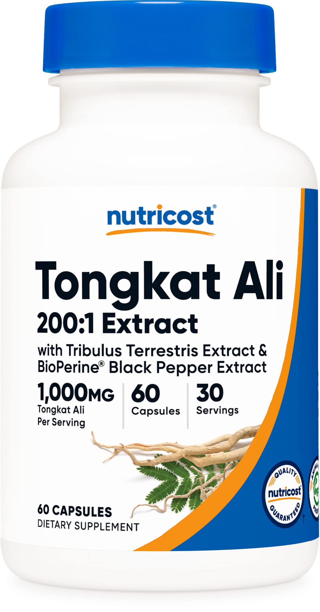 Foto 2 pulgar | Suplemento Nutricost Tongkat Ali, 1 G, 60 Cápsulas Con Tribulus Terrestris - Venta Internacional.