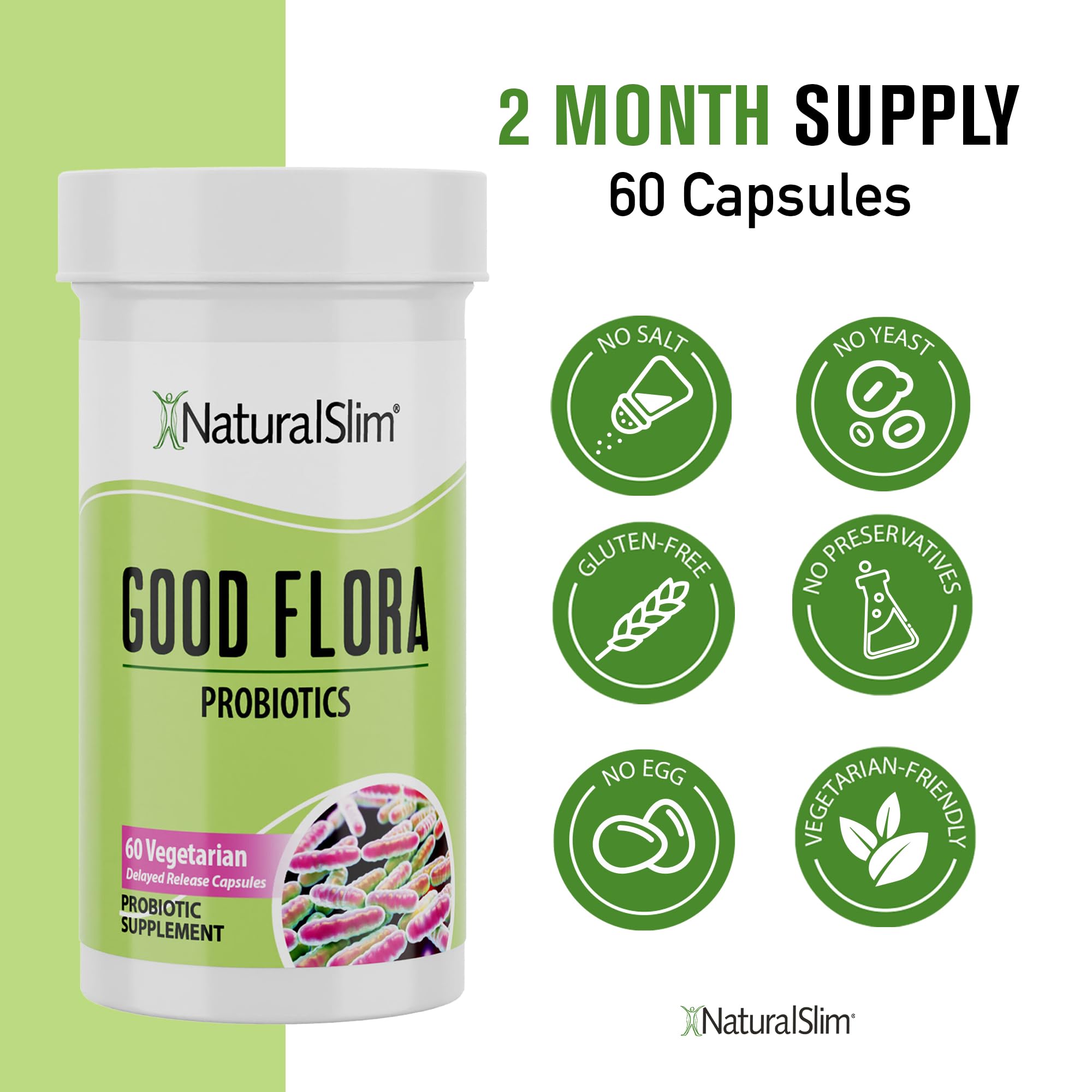 Foto 4 pulgar | Probióticos Naturalslim Good Flora Digestive Health 60 Cápsulas - Venta Internacional.