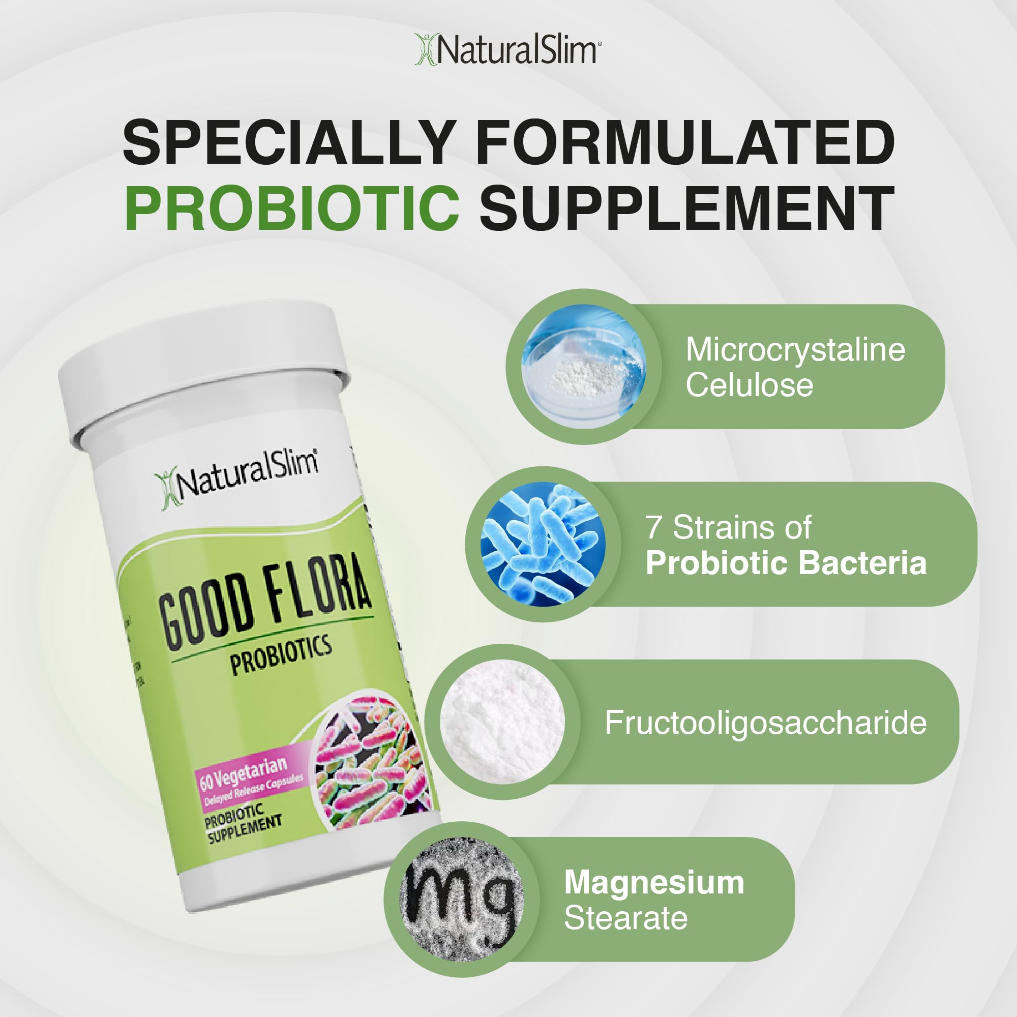 Foto 5 | Probióticos Naturalslim Good Flora Digestive Health 60 Cápsulas - Venta Internacional.