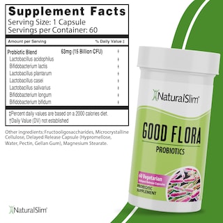 Foto 6 | Probióticos Naturalslim Good Flora Digestive Health 60 Cápsulas - Venta Internacional.