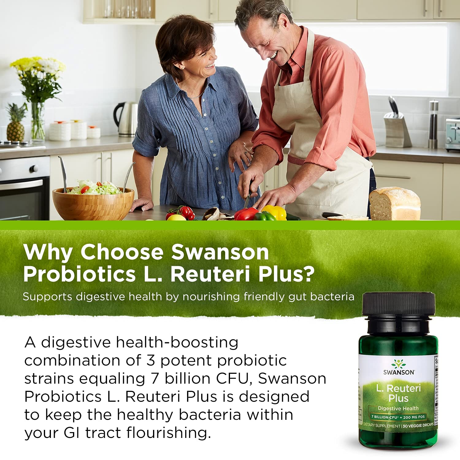 Foto 5 | Suplemento Swanson L. Reuteri Probiotic Plus 30 Cápsulas - Venta Internacional.
