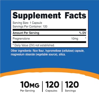 Foto 2 | Suplemento Nutricost Pregnenolone 10 Mg 120 Cápsulas - Venta Internacional.