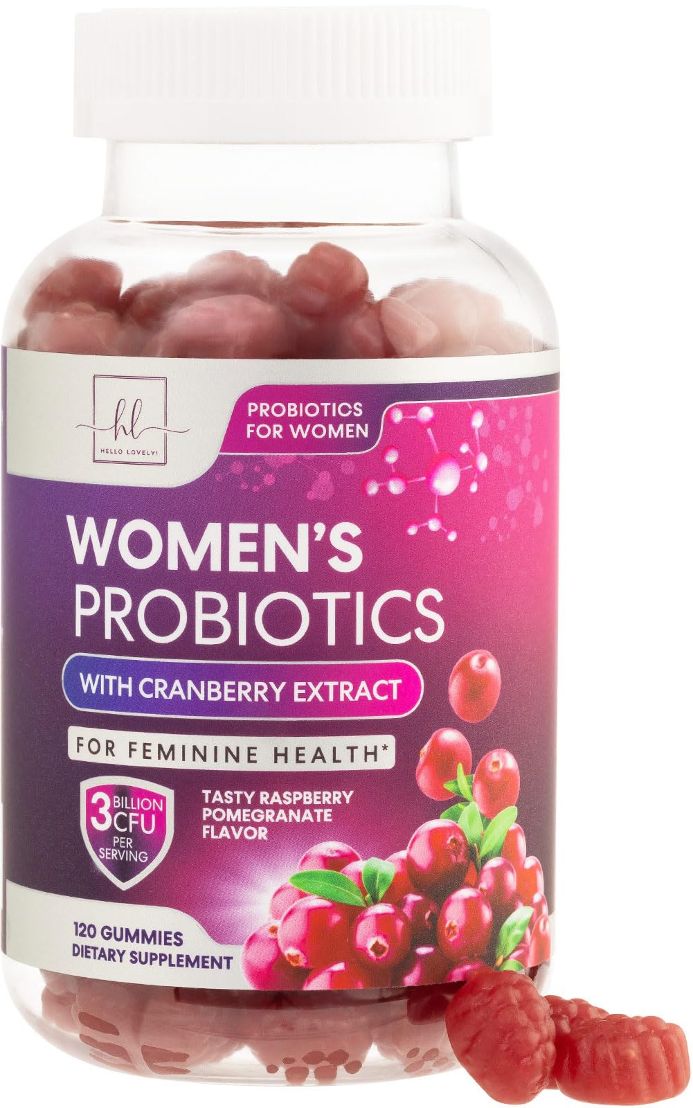 Gomita Probiótica Hello Lovely! Probióticos Para Mujeres: 120 Gomitas - Venta Internacional.