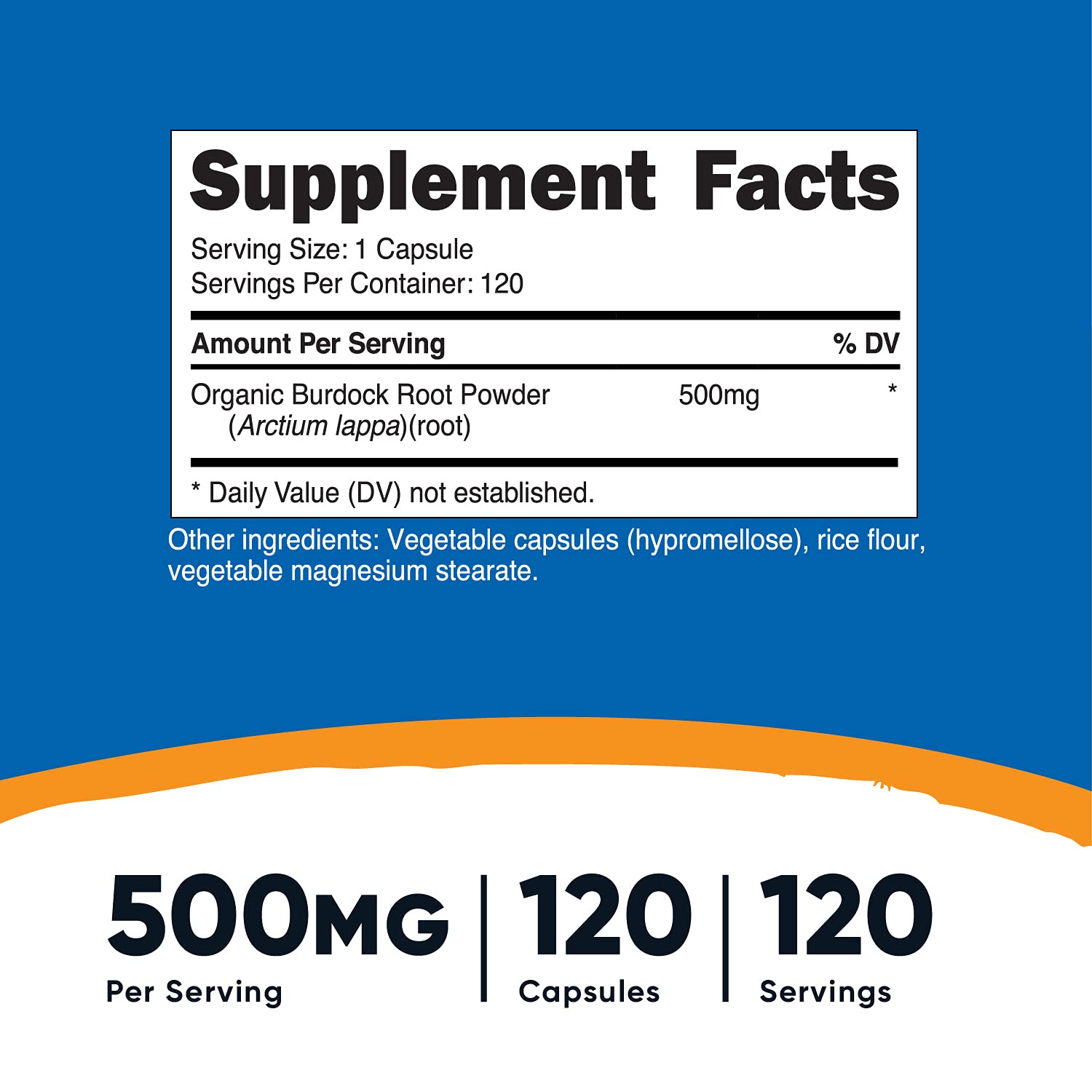 Foto 3 pulgar | Suplemento Nutricost De Raíz De Bardana 500 Mg 120 Cápsulas - Venta Internacional.