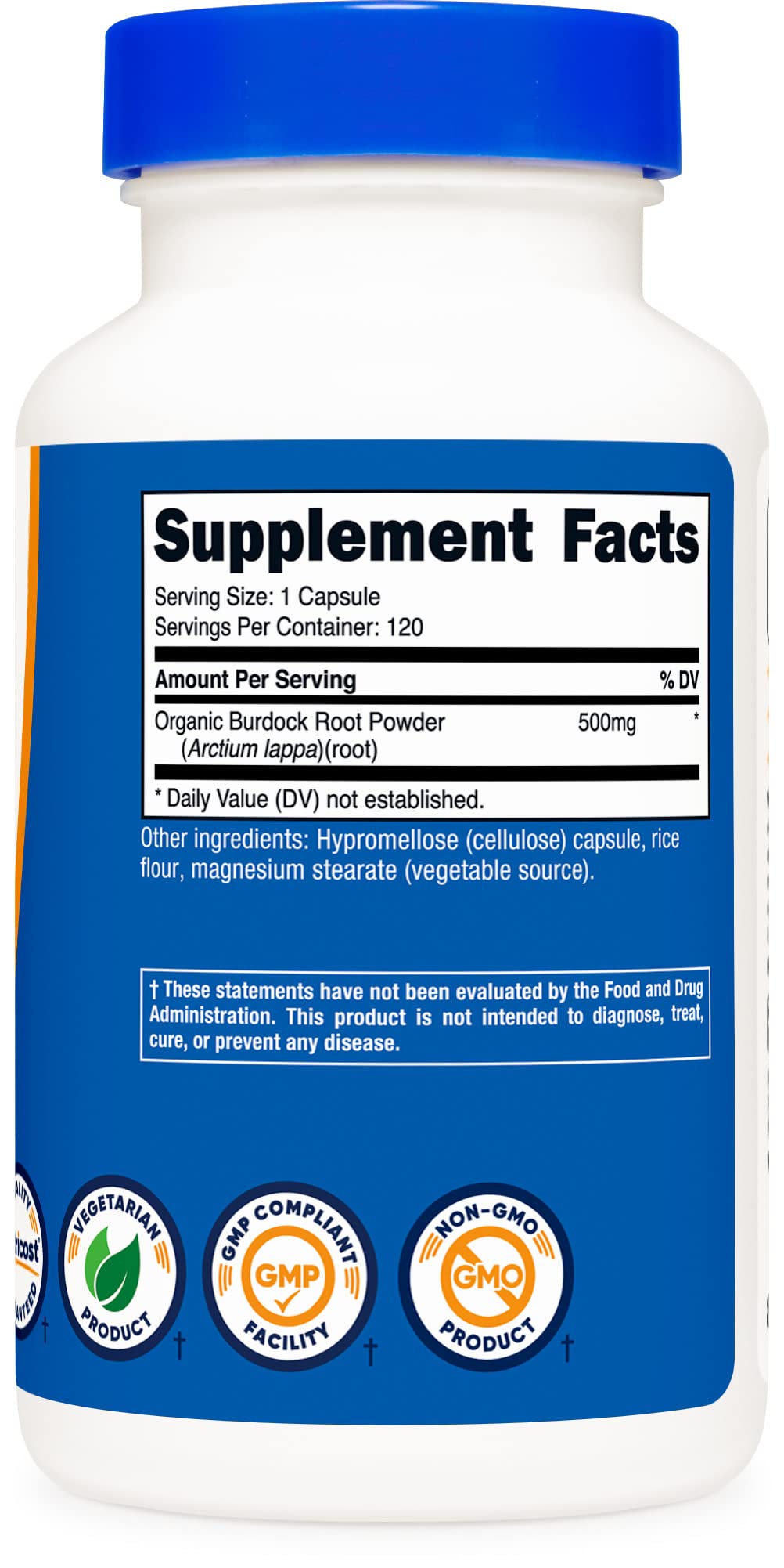 Foto 5 pulgar | Suplemento Nutricost De Raíz De Bardana 500 Mg 120 Cápsulas - Venta Internacional.