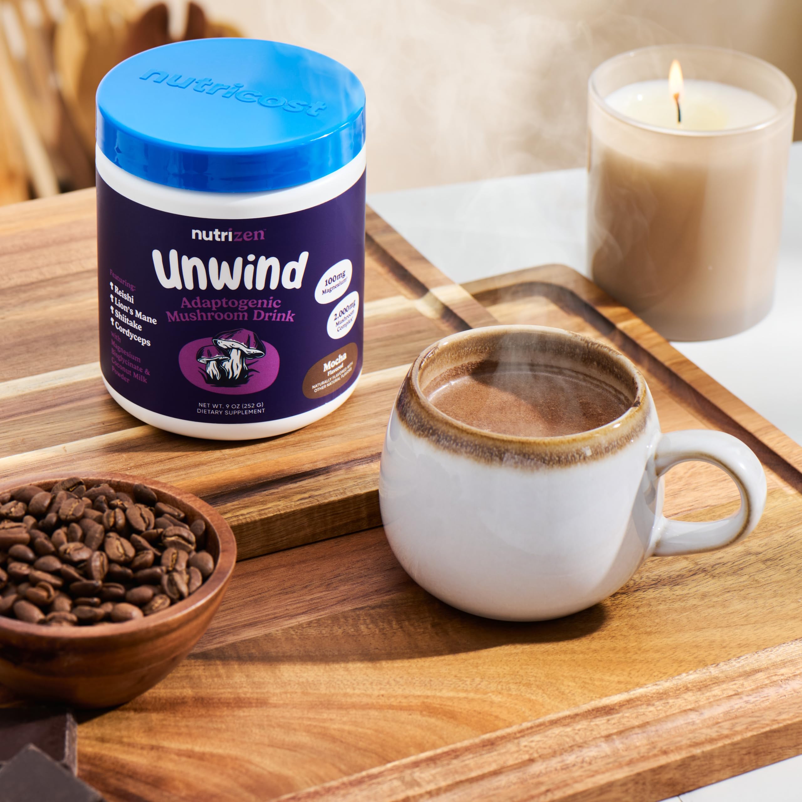 Foto 4 pulgar | Beba Nutricost Nutrizen Pm Unwind Con Hongos Adaptógenos Y Moca - Venta Internacional.