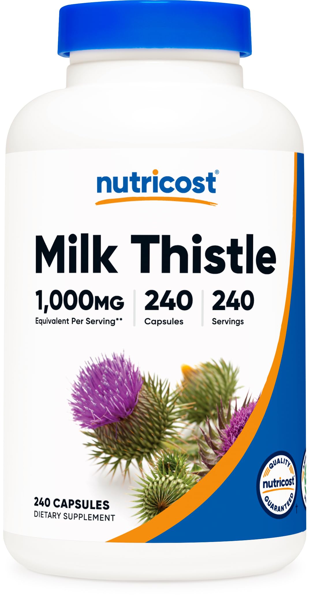 Foto 2 pulgar | Suplemento Nutricost Milk Thistle 250 Mg (1000 Mg) 240 Cápsulas - Venta Internacional.