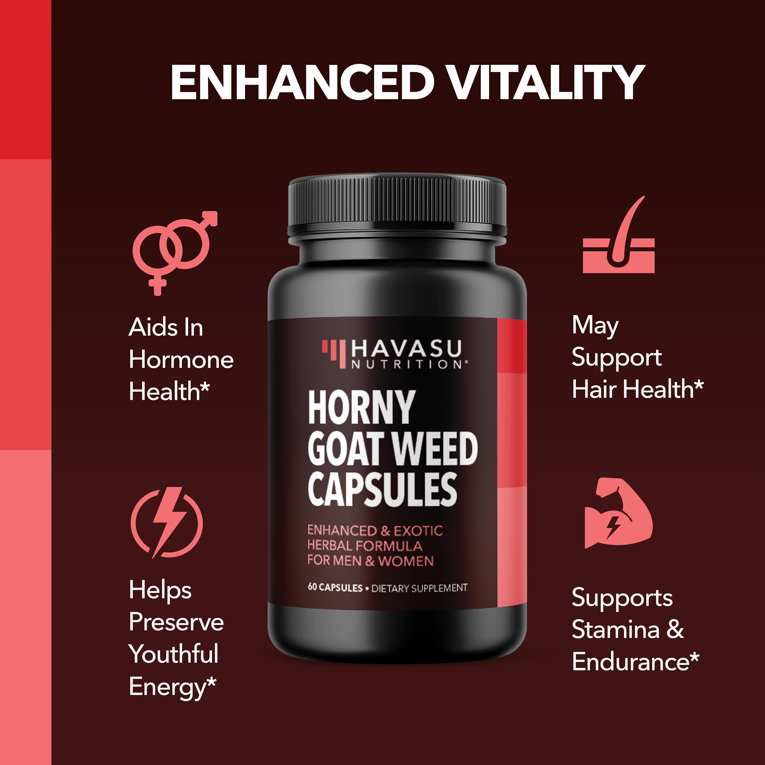 Foto 4 pulgar | Suplemento Herbario Havasu Nutrition Horny Goat Weed 1 Mes - Venta Internacional.