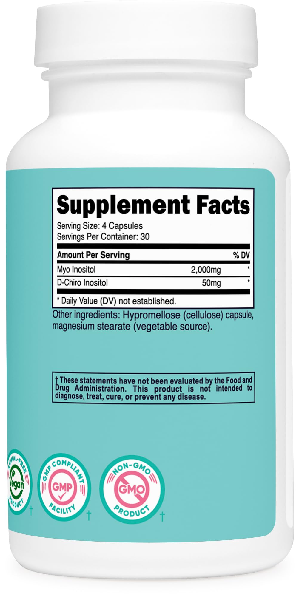 Foto 6 pulgar | Suplemento Nutricost Myo Inositol Y D-chiro Inositol 2000 Mg - Venta Internacional.