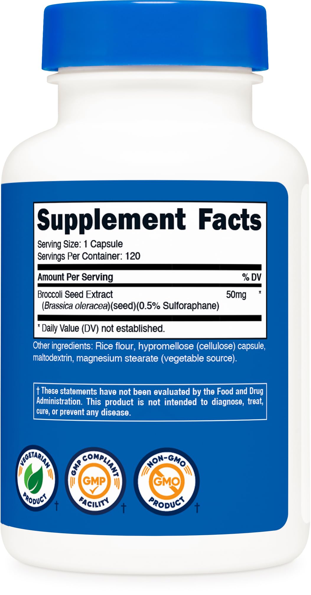 Foto 6 pulgar | Suplemento Nutricost Sulforafano Glucosinolato 50 Mg 120 Cápsulas - Venta Internacional.