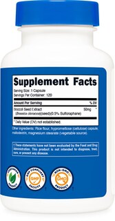 Foto 5 | Suplemento Nutricost Sulforafano Glucosinolato 50 Mg 120 Cápsulas - Venta Internacional.