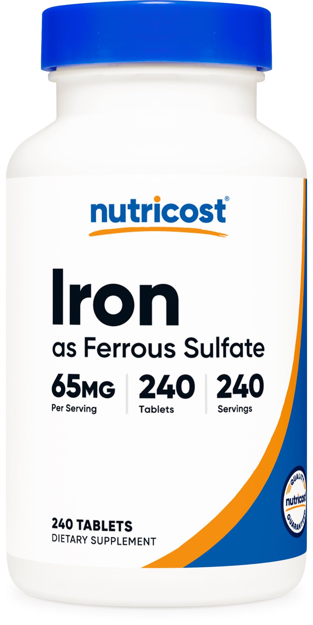 Foto 2 pulgar | Suplemento Nutricost: Sulfato Ferroso De Hierro, 65 Mg, 240 Tabletas - Venta Internacional.