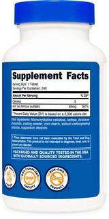Foto 5 | Suplemento Nutricost: Sulfato Ferroso De Hierro, 65 Mg, 240 Tabletas - Venta Internacional.
