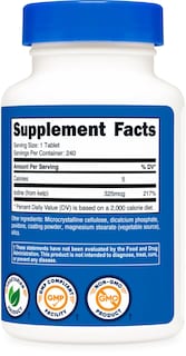 Foto 5 | Suplemento Nutricost Kelp Tablets 325 Mcg De Yodo 240 Tabletas - Venta Internacional.
