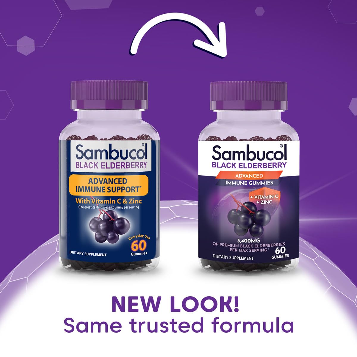 Foto 2 | Complemente Las Gomitas De Saúco Negro Sambucol Con Zinc Y Vitamina C - Venta Internacional.