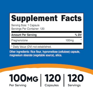 Foto 2 | Suplemento Nutricost Pregnenolone 100 Mg 120 Cápsulas - Venta Internacional.