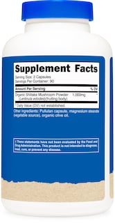 Foto 5 | Suplemento Nutricost De Hongos Shiitake Orgánicos 1000 Mg 180 Cápsulas - Venta Internacional.