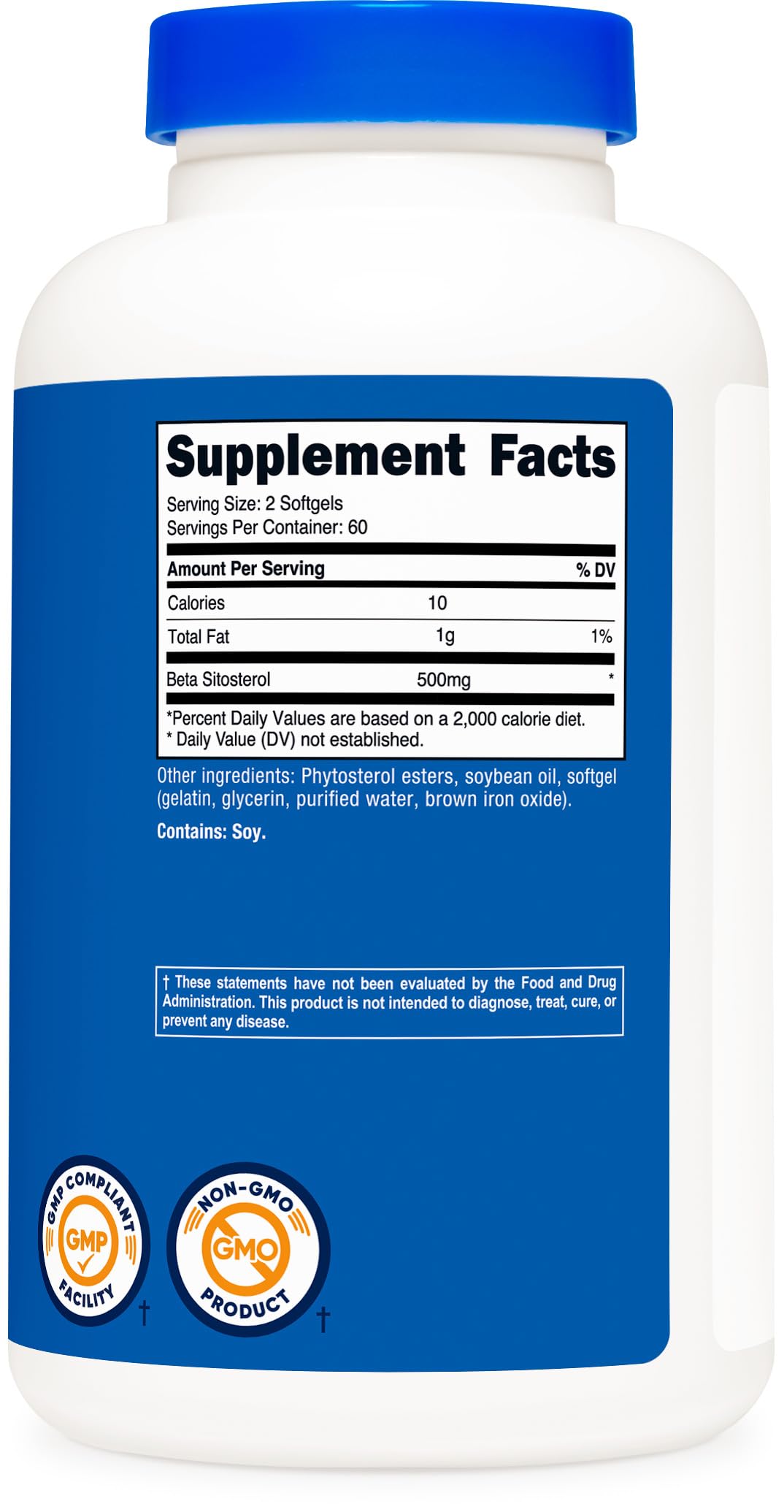 Foto 6 pulgar | Suplemento Nutricost Beta Sitosterol 500 Mg 120 Cápsulas Blandas - Venta Internacional.