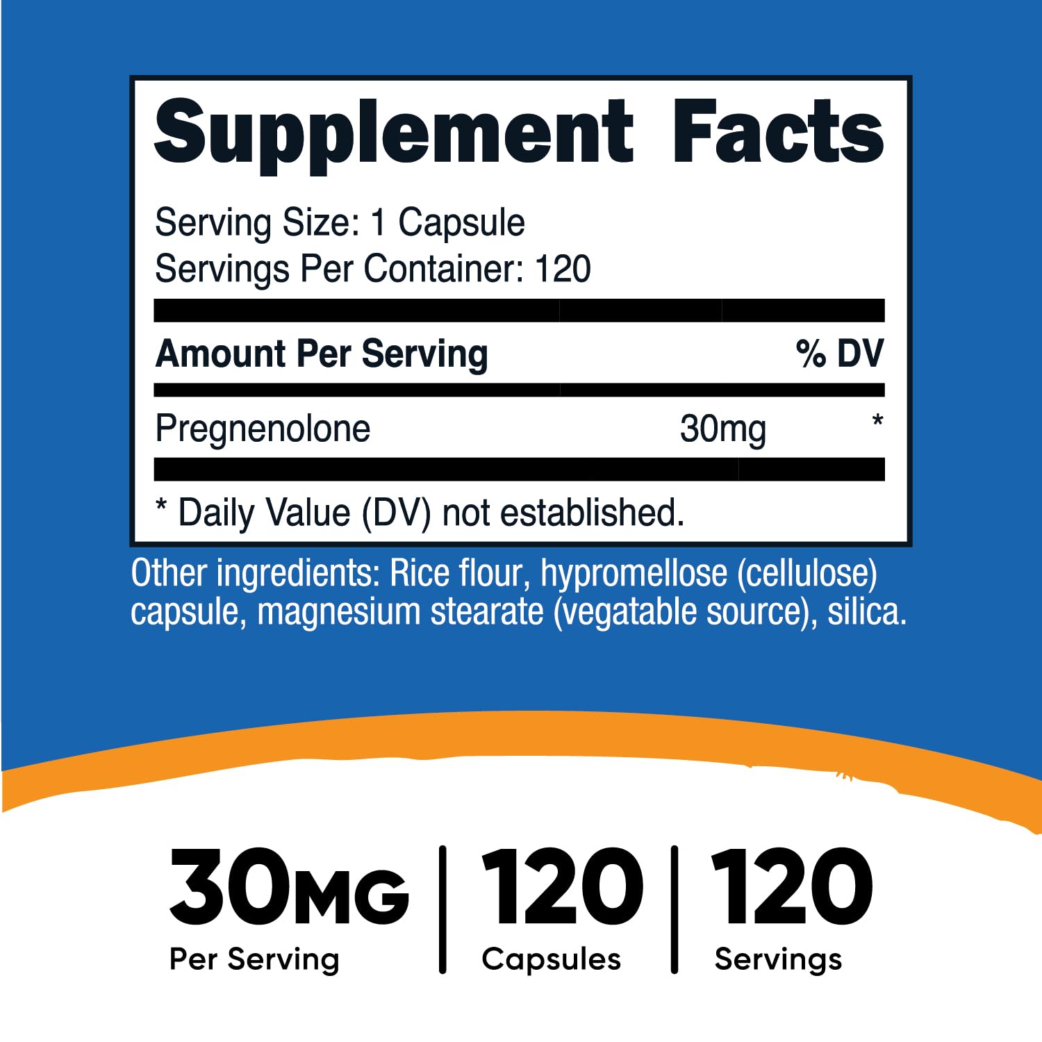 Foto 2 | Suplemento Nutricost Pregnenolone 30 Mg 120 Cápsulas - Venta Internacional.