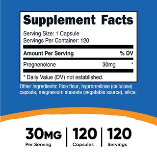 Foto 2 | Suplemento Nutricost Pregnenolone 30 Mg 120 Cápsulas - Venta Internacional.