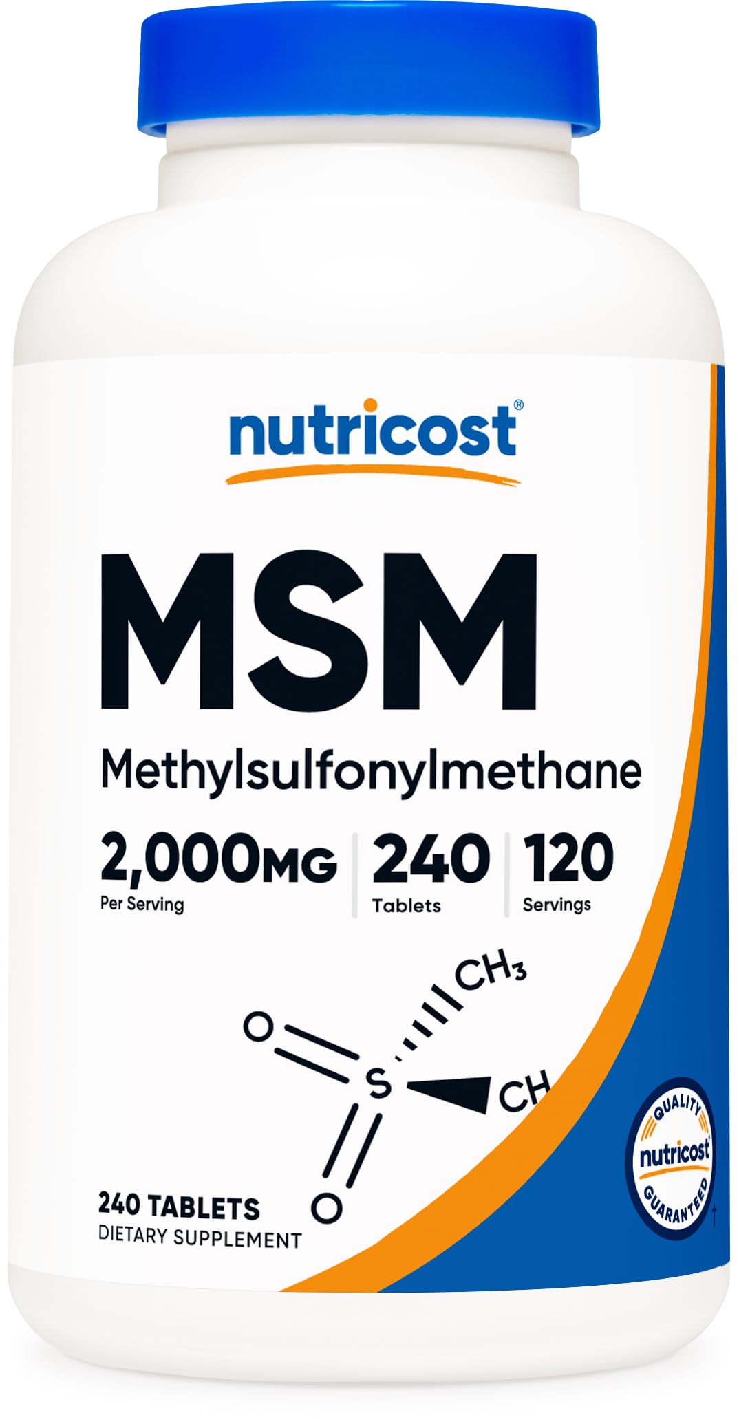 Suplemento Nutricost Msm Tablets 2000 Mg 240 Tabletas - Venta Internacional.