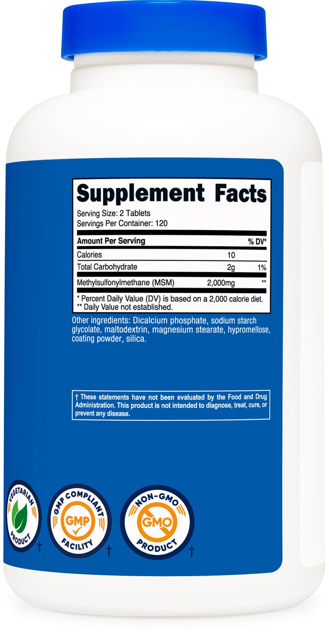 Foto 6 pulgar | Suplemento Nutricost Msm Tablets 2000 Mg 240 Tabletas - Venta Internacional.
