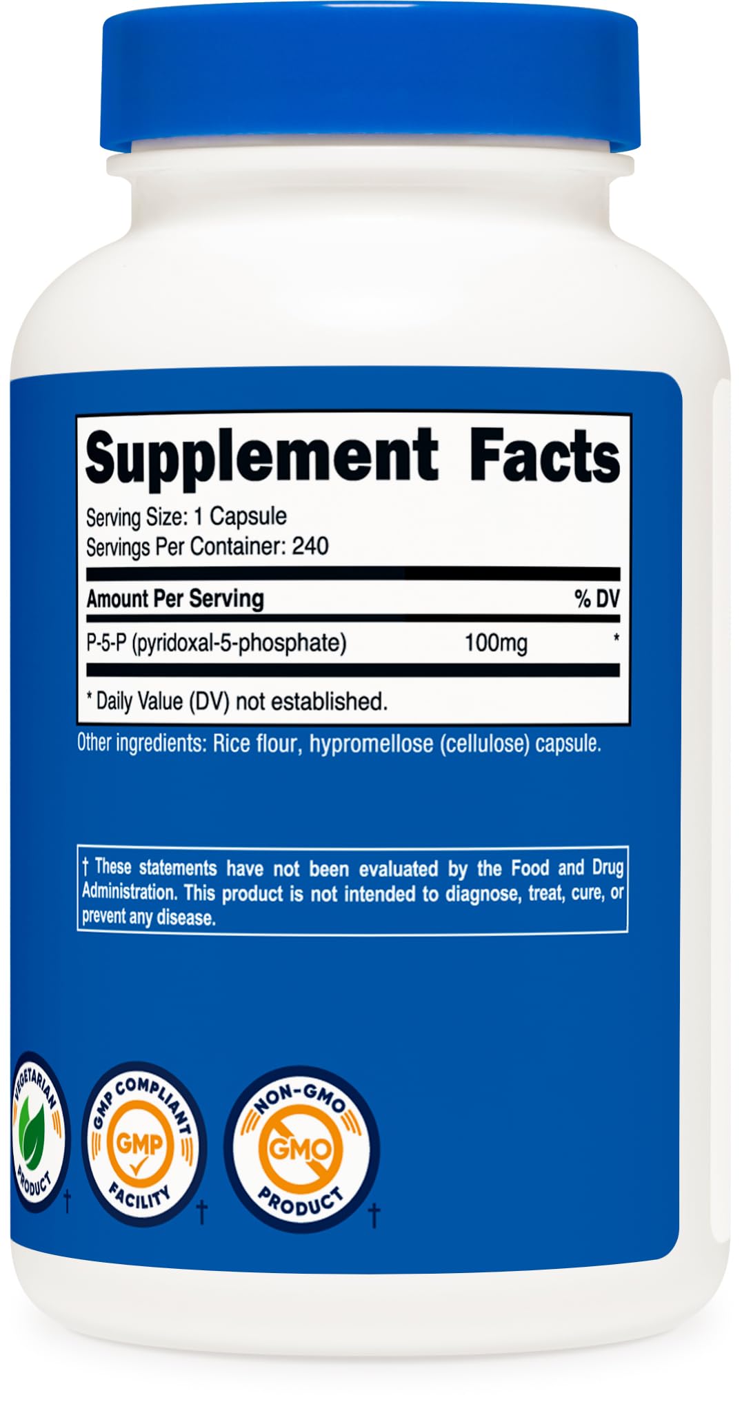 Foto 6 pulgar | Suplemento Nutricost P5p De Vitamina B6 100 Mg 240 Cápsulas - Venta Internacional.