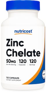 Foto 1 | Suplemento Nutricost De Quelato De Zinc 50 Mg 120 Cápsulas Vegetarianas - Venta Internacional.