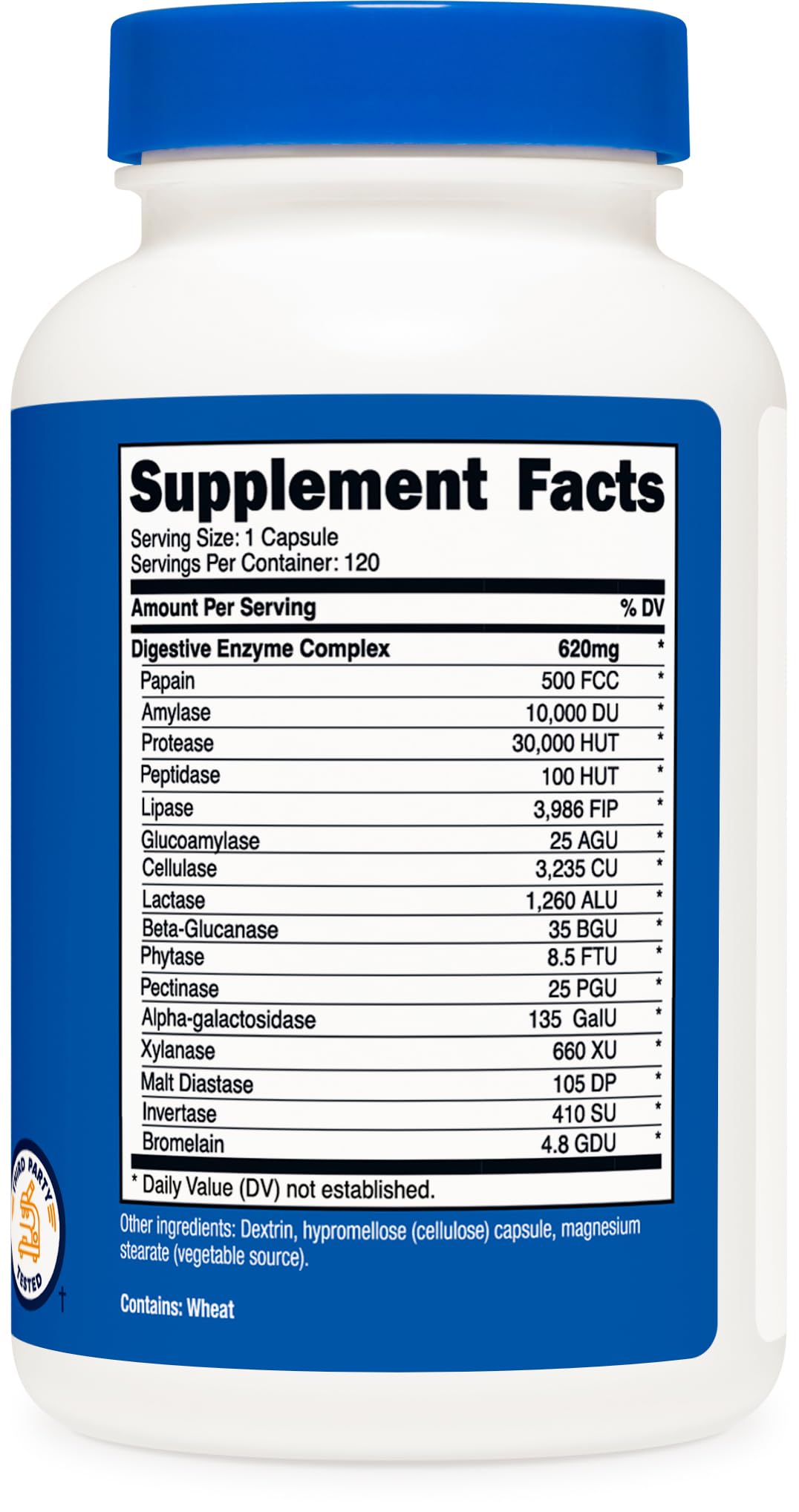 Foto 6 pulgar | Suplemento Nutricost Digestive Enzymes 620 Mg 120 Cápsulas - Venta Internacional.