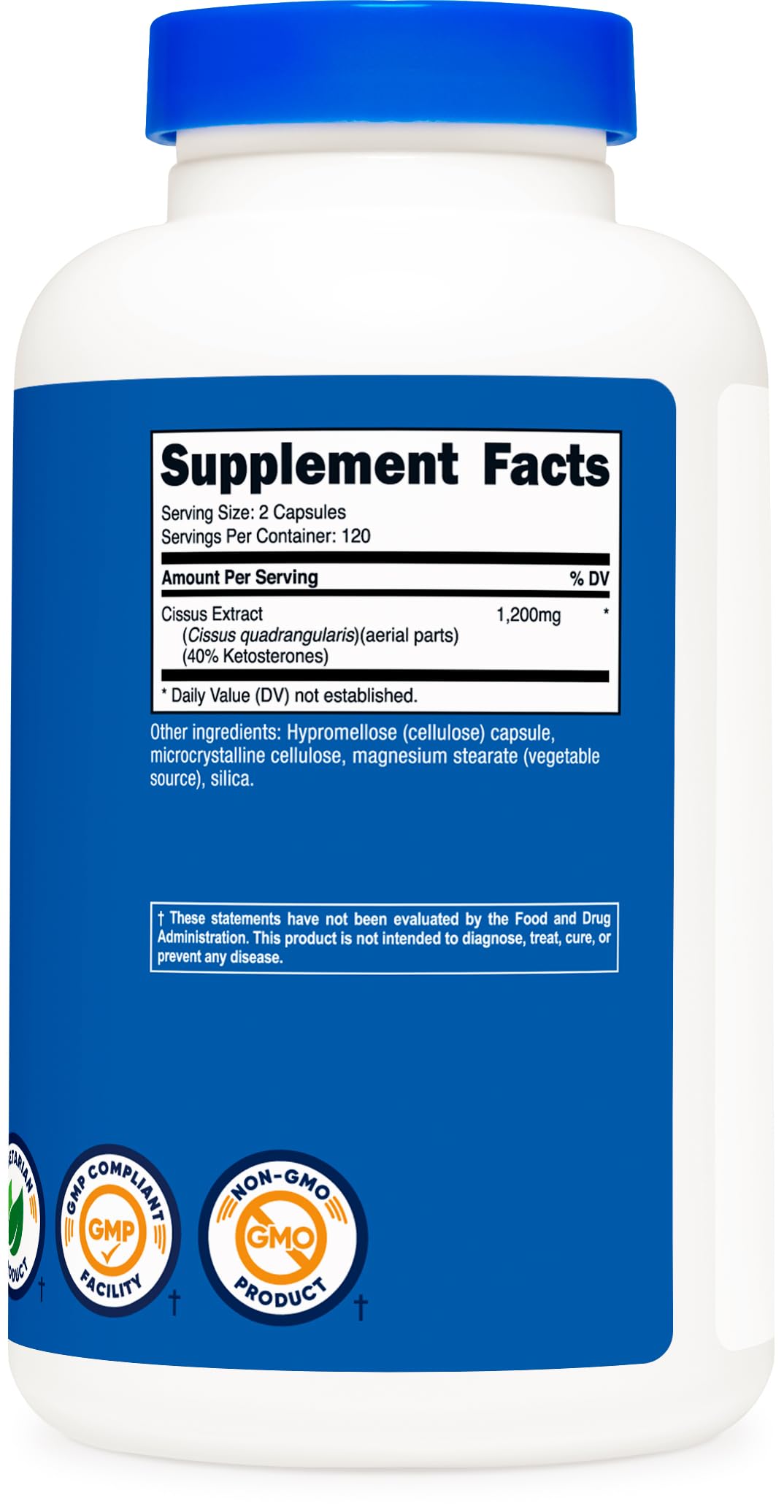 Foto 5 pulgar | Suplemento Nutricost Cissus Quadrangularis 1200 Mg 240 Cápsulas - Venta Internacional.