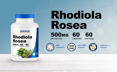Foto 3 | Suplemento Nutricost Rhodiola Rosea 500 Mg 60 Cápsulas - Venta Internacional.
