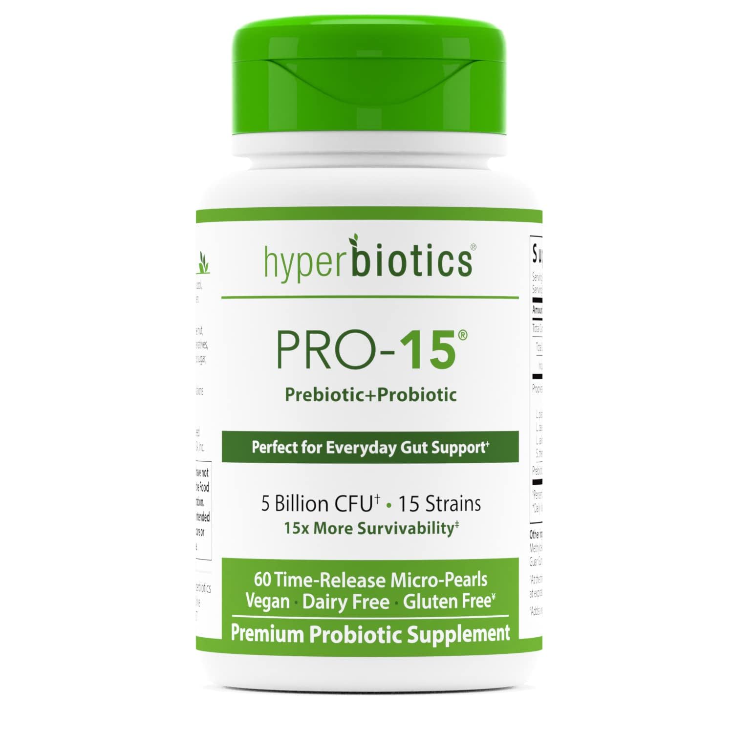 Foto 2 pulgar | Suplemento Hyperbiotics Pro 15 Probiótico Vegano 60 Comprimidos - Venta Internacional.