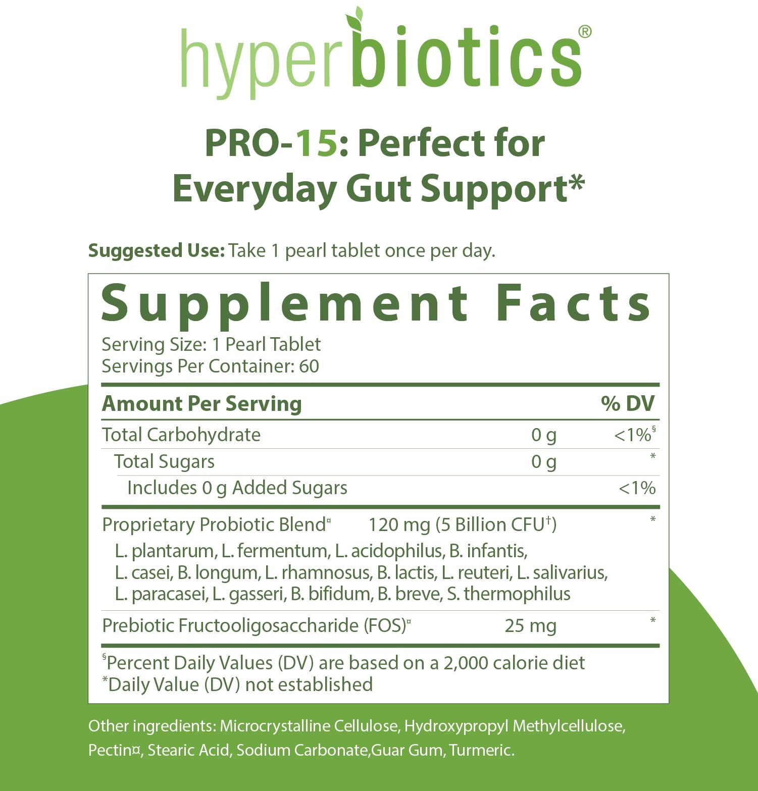 Foto 3 pulgar | Suplemento Hyperbiotics Pro 15 Probiótico Vegano 60 Comprimidos - Venta Internacional.
