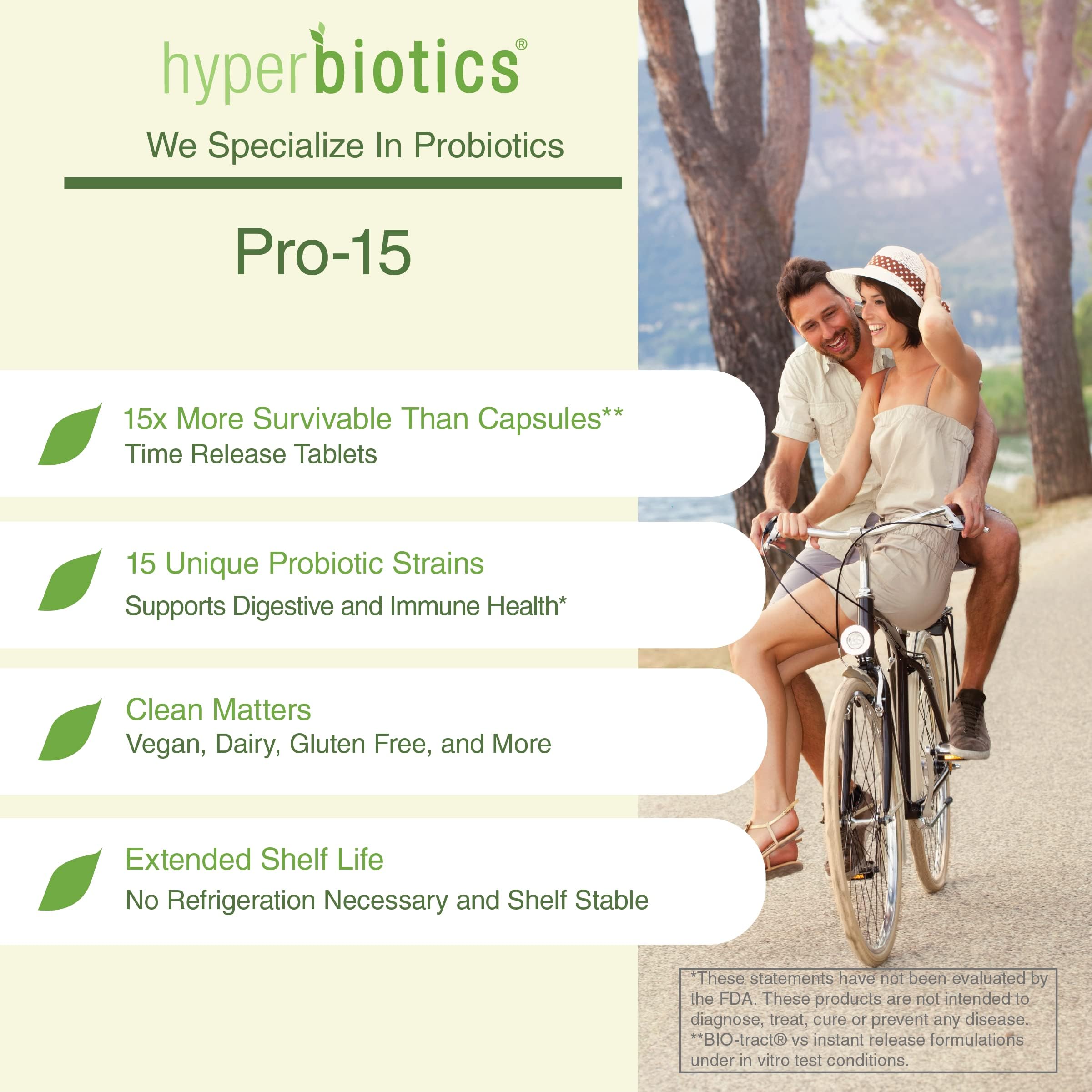 Foto 7 | Suplemento Hyperbiotics Pro 15 Probiótico Vegano 60 Comprimidos - Venta Internacional.